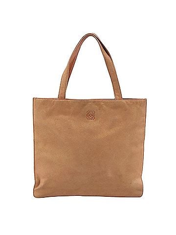 Loewe Anagram Orange Suede Tote Bag (view 1)
