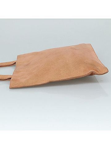 Loewe Anagram Orange Suede Tote Bag (view 2)