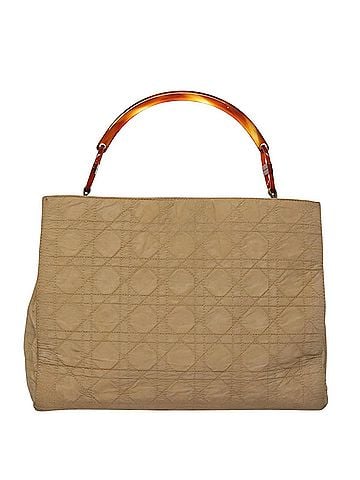 Dior Cannage Lady Beige Synthetic Tote Bag (view 1)