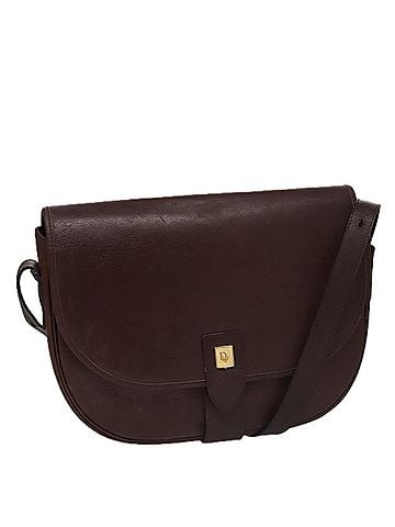 Dior Burgundy Leather Shoulder Bag (view 1)