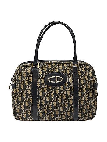 Dior Trotter Navy Canvas Handbag (view 1)