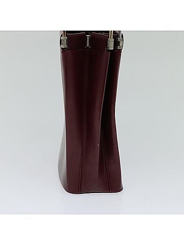 Cartier Trinity Burgundy Leather Handbag (view 2)