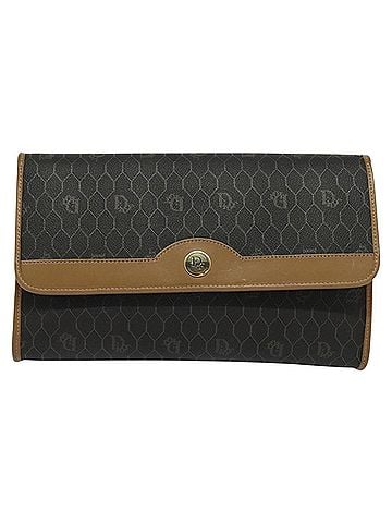 Dior Honeycomb Black Canvas Shoulder Bag (view 1)