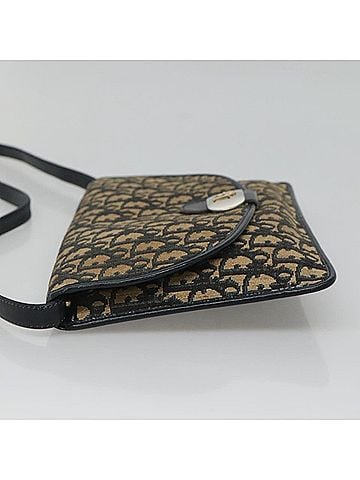 Dior Trotter Brown Canvas Shoulder Bag (view 2)