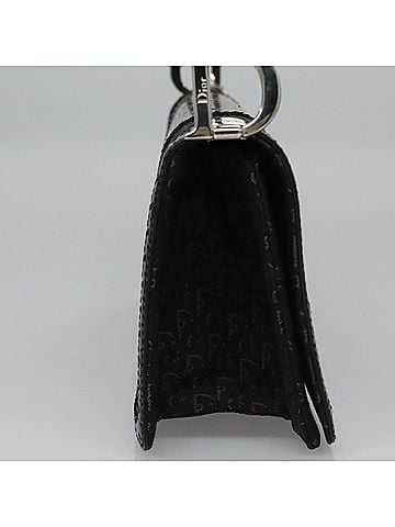Dior Trotter Black Canvas Shoulder Bag (view 2)