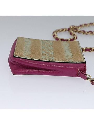 Chanel Cc Beige Faux Fur Clutch Bag (view 2)