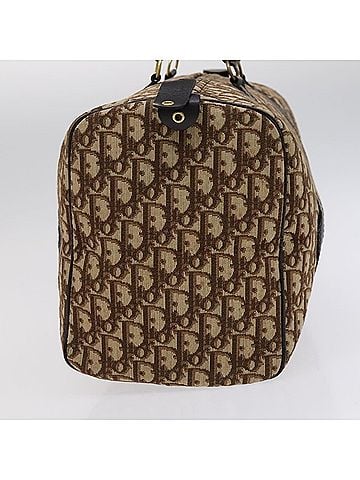 Dior Boston Brown Canvas Travel Bag (view 2)