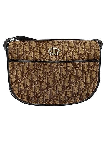Dior Trotter Brown Canvas Shoulder Bag (view 1)