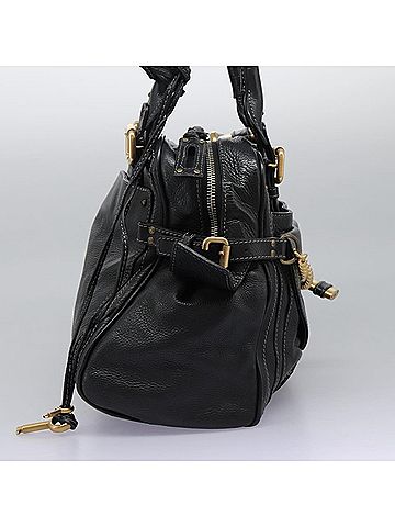 Chloé Paddington Black Leather Handbag (view 2)