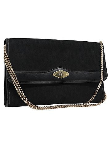 Dior Trotter Black Canvas Shoulder Bag (view 1)