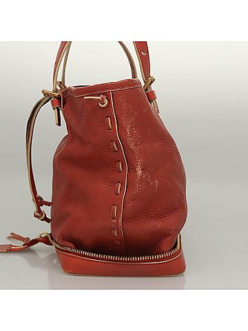 Chloé Ellen Red Leather Shoulder Bag (view 2)