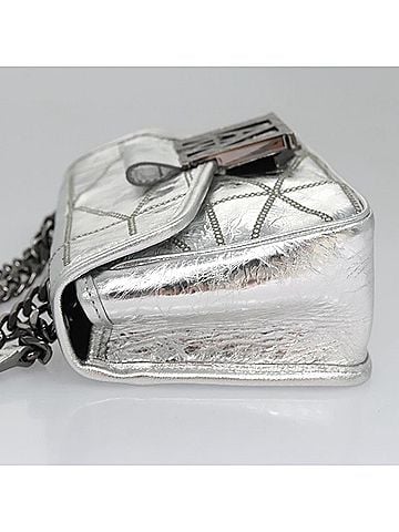 MCM Silver Leather Shoulder Bag (view 2)