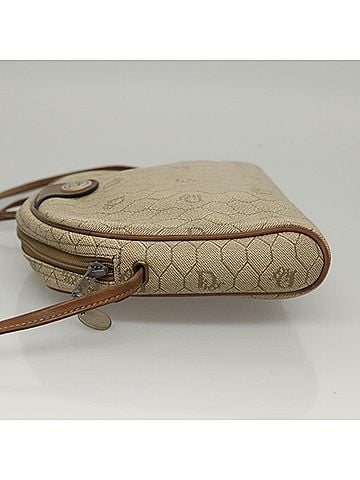 Dior Honeycomb Beige Canvas Shoulder Bag (view 2)