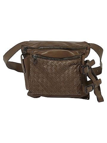 Bottega Veneta Intrecciato Brown Leather Shoulder Bag (view 1)