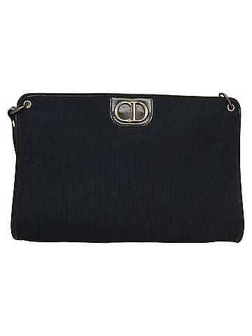 Dior Trotter Navy Canvas Shoulder Bag (view 1)