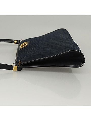 Dior Trotter Navy Canvas Shoulder Bag (view 2)