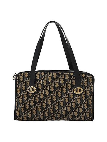 Dior 30 Montaigne Navy Canvas Shoulder Bag (view 1)