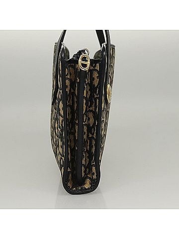 Dior 30 Montaigne Navy Canvas Shoulder Bag (view 2)