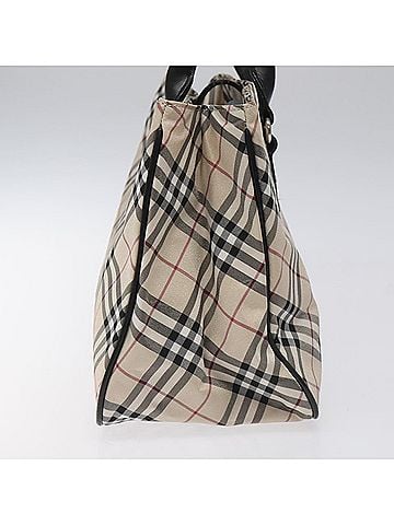 Burberry Nova Check Beige Synthetic Tote Bag (view 2)