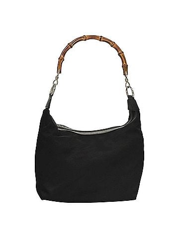Gucci Bamboo Black Synthetic Handbag (view 1)