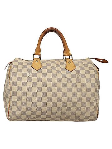 Louis Vuitton Speedy 30 White Canvas Handbag (view 1)