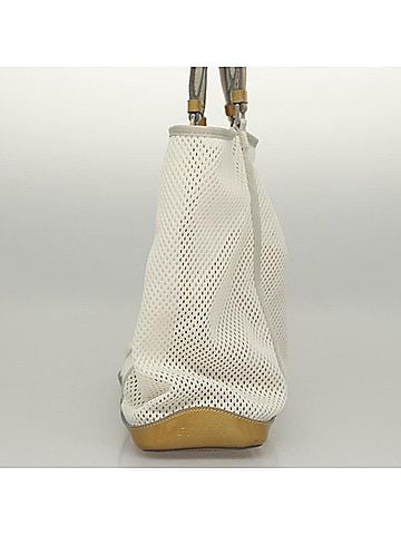 Prada White Canvas Tote Bag (view 2)