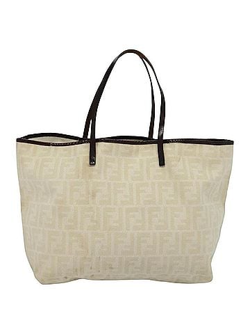 Fendi Zucca Beige Canvas Tote Bag (view 1)