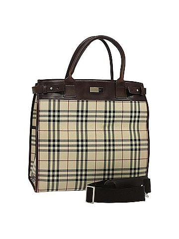 Burberry Nova Check Beige Canvas Handbag (view 1)