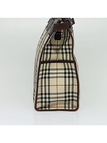 Burberry Nova Check Beige Canvas Handbag (view 2)