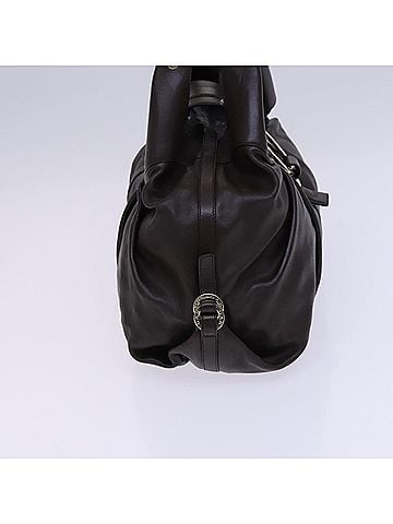 Bvlgari Chandra Brown Leather Shoulder Bag (view 2)