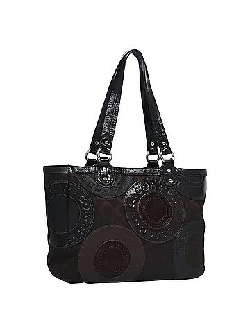 Coach Black Canvas Tote Bag (view 1)