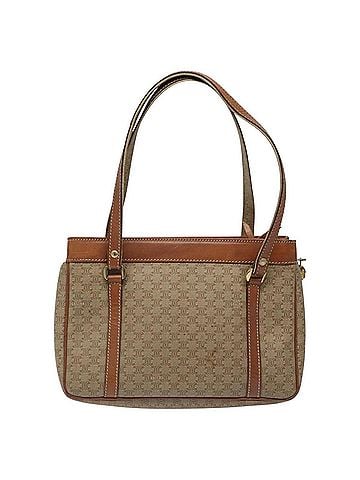 Céline Macadam Beige Canvas Shoulder Bag (view 1)