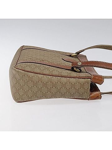 Céline Macadam Beige Canvas Shoulder Bag (view 2)