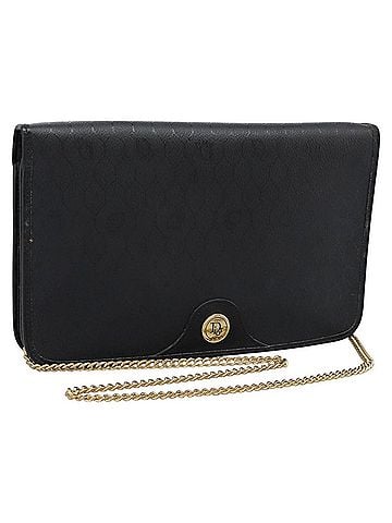 Dior Honeycomb Black Canvas Shoulder Bag (view 1)