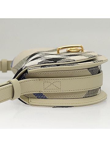 Burberry Grey Canvas Shoulder Bag (view 2)