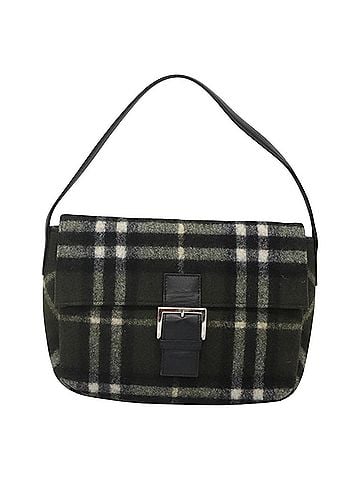 Burberry Nova Check Khaki Wool Shoulder Bag (view 1)