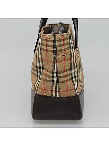 Burberry Nova Check Beige Canvas Handbag (view 2)