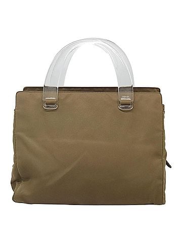 Prada Tessuto Khaki Nylon Tote Bag (view 1)