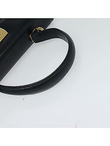 Salvatore Ferragamo Gancini Black Leather Handbag (view 2)