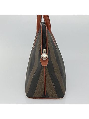 Fendi Pecan Brown Canvas Handbag (view 2)