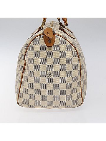 Louis Vuitton Speedy 30 White Canvas Handbag (view 2)