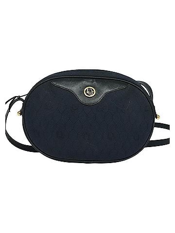Dior Honeycomb Navy Canvas Shoulder Bag (view 1)