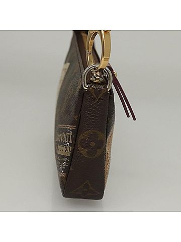 Louis Vuitton Pochette Accessoire Brown Canvas Clutch Bag (view 2)