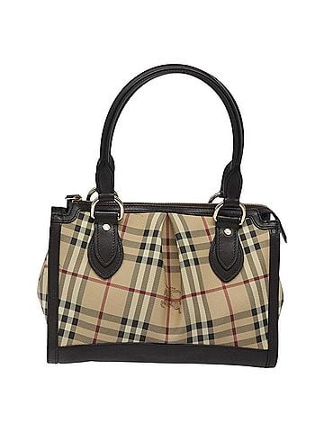 Burberry Nova Check Beige Canvas Handbag (view 1)