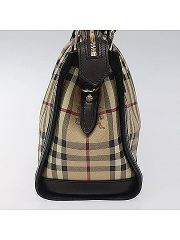Burberry Nova Check Beige Canvas Handbag (view 2)