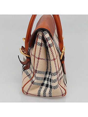 Burberry Nova Check Beige Canvas Handbag (view 2)