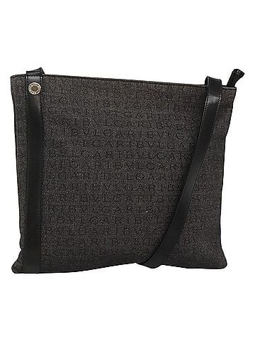 Bvlgari Logo Mania Grey Canvas Shoulder Bag (view 1)