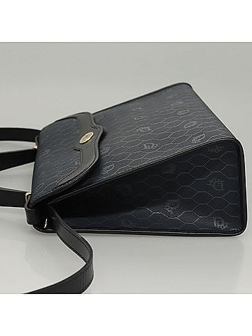 Dior Honeycomb Navy Canvas Handbag (view 2)