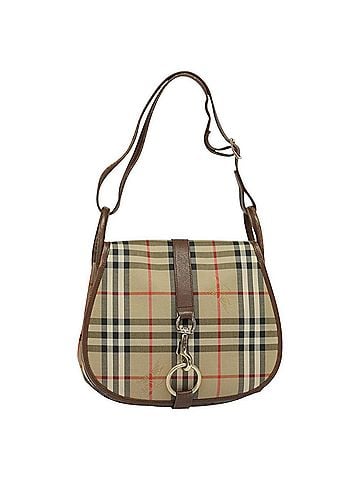 Burberry Nova Check Beige Canvas Shoulder Bag (view 1)