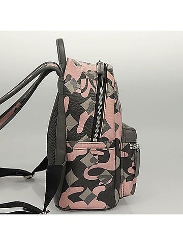 MCM Pink Canvas Backpack Bag (view 2)